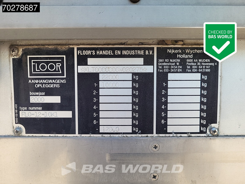 Floor FLO-12-10K1 TUV 06/25 Lenkachse LBW Tailgate - Refrigerator semi-trailer: picture 1 Floor FLO-12-10K1 TUV 06/25 Lenkachse LBW Tailgate - Refrigerator semi-trailer: picture 1