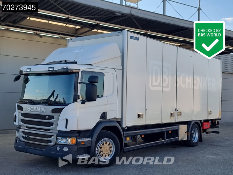 Scania P280 4X2 Euro 6 Tailgate Automatic - Box truck: picture 1 Scania P280 4X2 Euro 6 Tailgate Automatic - Box truck: picture 1