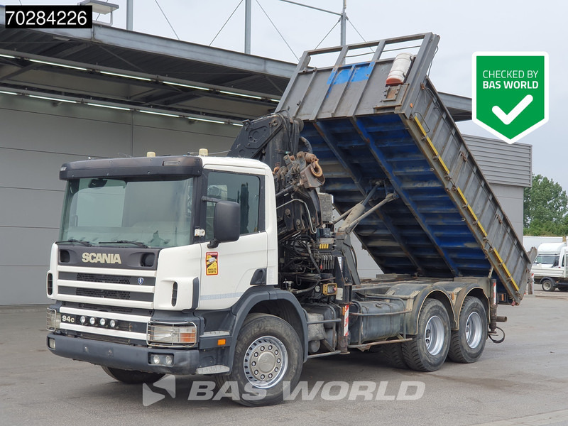 Scania P94 6X4 Hiab 330-4 Kran Crane 9m3 tipper Manual Steelsuspension Euro 3 - Tipper, Crane truck: picture 1 Scania P94 6X4 Hiab 330-4 Kran Crane 9m3 tipper Manual Steelsuspension Euro 3 - Tipper, Crane truck: picture 1