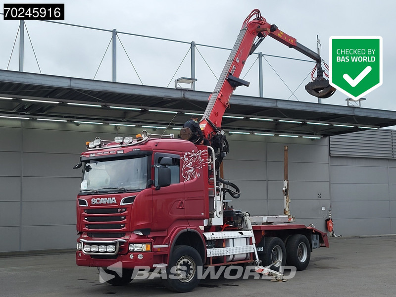 Scania R580 6X4 3-Pedals Jonsered J28505 83 Crane Kran Steel-suspension Retarder Euro 6 - Timber truck, Crane truck: picture 1 Scania R580 6X4 3-Pedals Jonsered J28505 83 Crane Kran Steel-suspension Retarder Euro 6 - Timber truck, Crane truck: picture 1