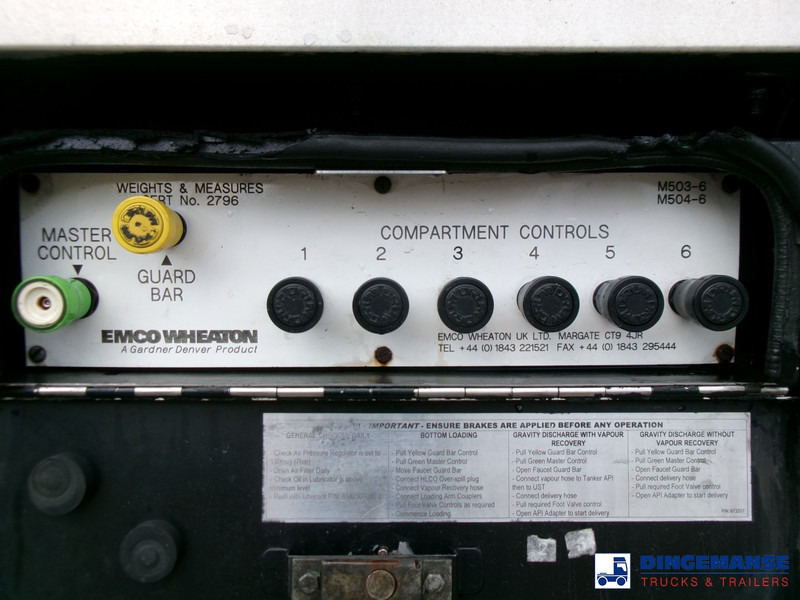 Tank semi-trailer Lakeland Fuel tank alu 42.8 m3 / 6 comp + pump: picture 8