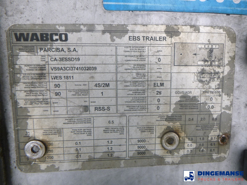 Tank semi-trailer Parcisa Chemical tank inox L4BH 37.5 m3 / 1 comp: picture 13