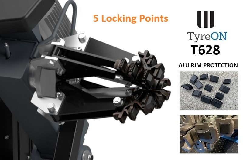 T628 truck tyre changer 28 inches - Tyrewidth uo to 85 cm - 5 clamping positions on jaw - 2 mounting speeds - Power 3,2 kW+2,2 kW - Workshop equipment: picture 2 T628 truck tyre changer 28 inches - Tyrewidth uo to 85 cm - 5 clamping positions on jaw - 2 mounting speeds - Power 3,2 kW+2,2 kW - Workshop equipment: picture 2