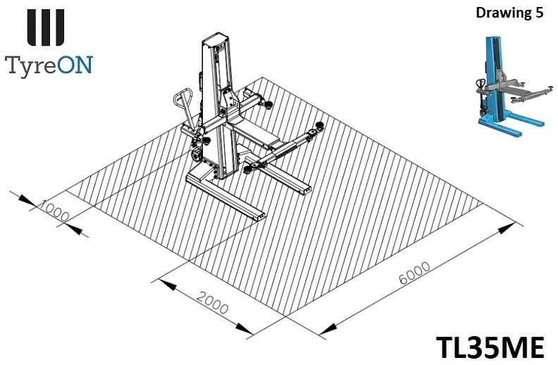 Workshop equipment TL35ME mobile single post car lift - fully automatic: picture 9 Workshop equipment TL35ME mobile single post car lift - fully automatic: picture 9