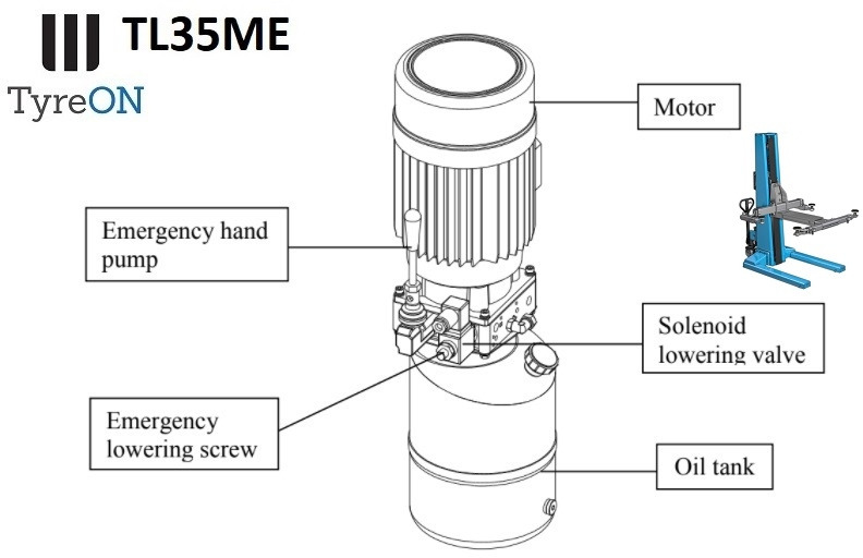 Workshop equipment TL35ME mobile single post car lift - fully automatic: picture 8 Workshop equipment TL35ME mobile single post car lift - fully automatic: picture 8