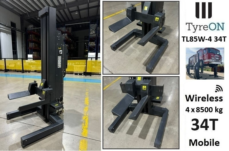 TL85W-4 34T wireless - 4 x 8,5 T - battery 24V DC / 3 kW per column - Spark resistant, welding, cutting and grinding - Workshop equipment: picture 4 TL85W-4 34T wireless - 4 x 8,5 T - battery 24V DC / 3 kW per column - Spark resistant, welding, cutting and grinding - Workshop equipment: picture 4