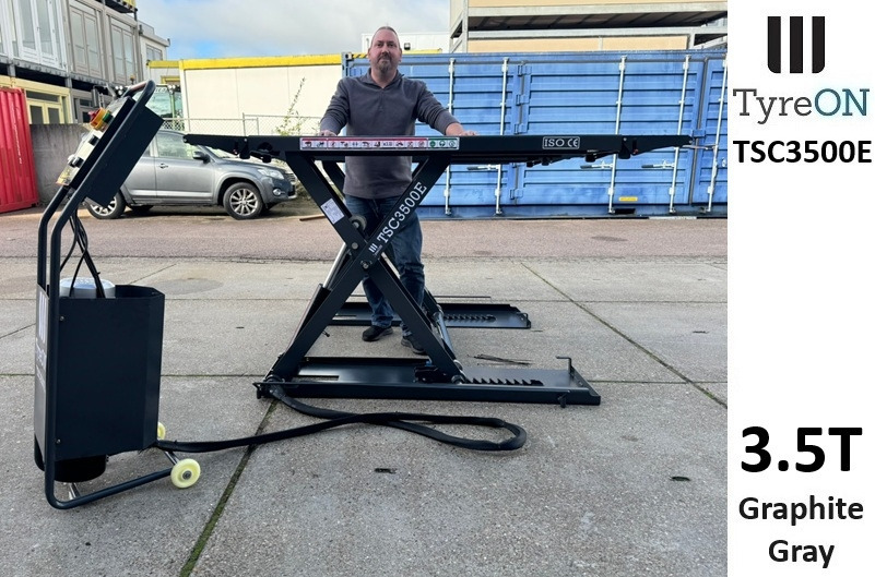 TSC3500E mobile midrise car scissor lift with electrical release - Capacity 3,5T - Lifting height 125 cm - 230V - Graphite gray - Workshop equipment: picture 3 TSC3500E mobile midrise car scissor lift with electrical release - Capacity 3,5T - Lifting height 125 cm - 230V - Graphite gray - Workshop equipment: picture 3