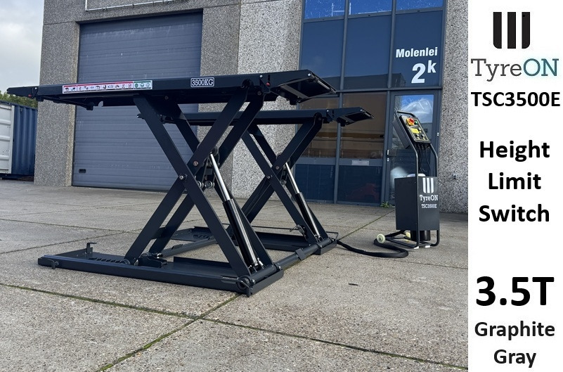 TSC3500E mobile midrise car scissor lift with electrical release - Capacity 3,5T - Lifting height 125 cm - 230V - Graphite gray - Workshop equipment: picture 1 TSC3500E mobile midrise car scissor lift with electrical release - Capacity 3,5T - Lifting height 125 cm - 230V - Graphite gray - Workshop equipment: picture 1