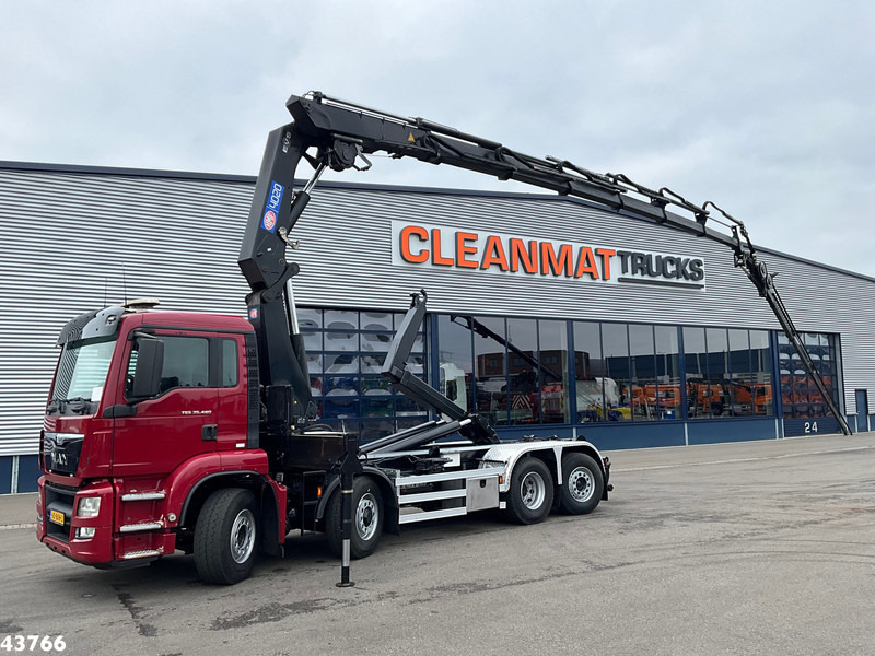 MAN TGS 35.480 8x4H Euro 6 HMF 40 Tonmeter laadkraan + Fly-Jib - Hook lift truck, Crane truck: picture 1 MAN TGS 35.480 8x4H Euro 6 HMF 40 Tonmeter laadkraan + Fly-Jib - Hook lift truck, Crane truck: picture 1