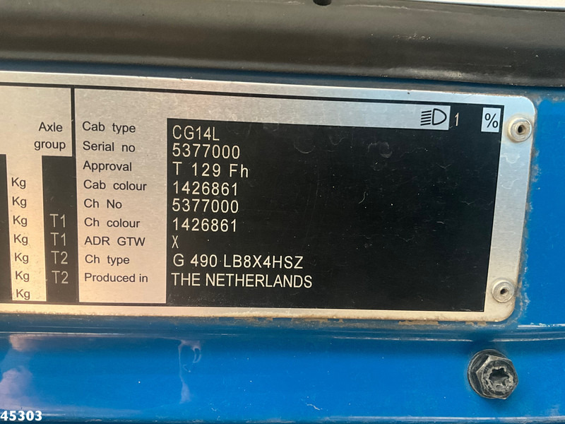 Hook lift truck Scania G490 8x4 Euro 6 Hyva 30 Ton haakarmsysteem: picture 20