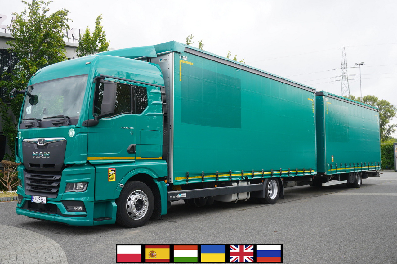 MAN TGX 18.470 / Trailer 19 EPAL / Curtainsider 19 EPAL / 2022 / Retarder / 15 units - Curtainsider truck: picture 1 MAN TGX 18.470 / Trailer 19 EPAL / Curtainsider 19 EPAL / 2022 / Retarder / 15 units - Curtainsider truck: picture 1