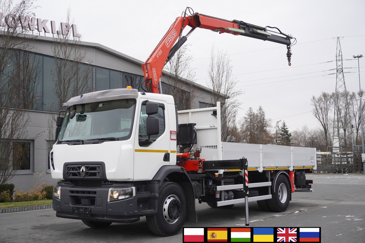 RENAULT C280 DTI 8 / FASSI crane 5.6 T / 560 MTH / Remote control / Rotator / Flatbed 15 EPAL - Dropside/ Flatbed truck, Crane truck: picture 1 RENAULT C280 DTI 8 / FASSI crane 5.6 T / 560 MTH / Remote control / Rotator / Flatbed 15 EPAL - Dropside/ Flatbed truck, Crane truck: picture 1