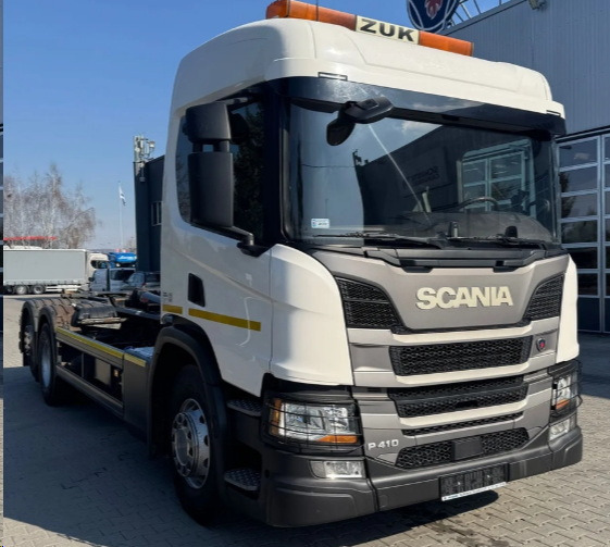 SCANIA P410 B6X2*4NA HIAB Multilift 21t / 150 tho.km hooklift - Hook lift truck: picture 2 SCANIA P410 B6X2*4NA HIAB Multilift 21t / 150 tho.km hooklift - Hook lift truck: picture 2