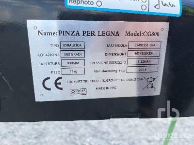 PINZA PER LEGNA CG800 (Unused) - Grapple: picture 3 PINZA PER LEGNA CG800 (Unused) - Grapple: picture 3