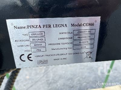PINZA PER LEGNA CG800 (Unused) - Grapple: picture 3 PINZA PER LEGNA CG800 (Unused) - Grapple: picture 3