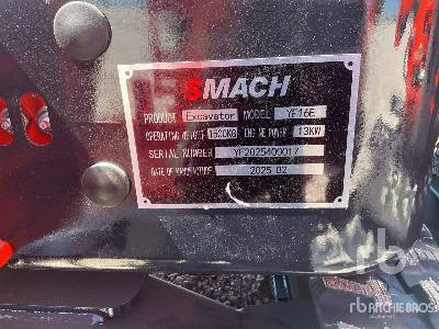 SMACH YF16E (Unused) - Mini excavator: picture 5 SMACH YF16E (Unused) - Mini excavator: picture 5