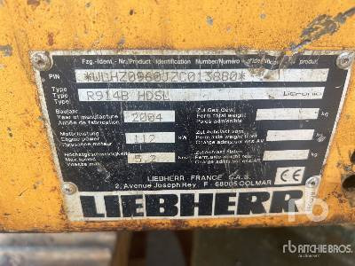LIEBHERR R914B HDSL Pelle Sur Chenilles - Crawler excavator: picture 5 LIEBHERR R914B HDSL Pelle Sur Chenilles - Crawler excavator: picture 5