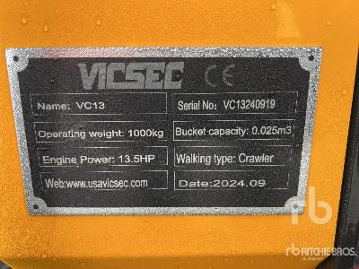 VICSEC VC13 Mini Pelle (Non Utilise) (Unused) - Mini excavator: picture 5 VICSEC VC13 Mini Pelle (Non Utilise) (Unused) - Mini excavator: picture 5