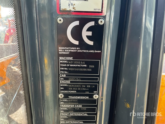 2006 Bell B25D Articulated Dump Truck - Articulated dumper: picture 2 2006 Bell B25D Articulated Dump Truck - Articulated dumper: picture 2