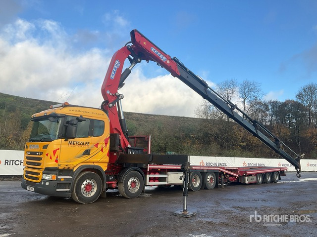 2013 Scania R480LB Effer 685/5S Crane - Beavertail T/A Sleeper Truck Tractor - Dropside/ Flatbed truck: picture 3 2013 Scania R480LB Effer 685/5S Crane - Beavertail T/A Sleeper Truck Tractor - Dropside/ Flatbed truck: picture 3