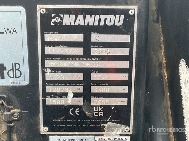 2022 Manitou MT933 Telehandler - Telescopic handler: picture 1 2022 Manitou MT933 Telehandler - Telescopic handler: picture 1