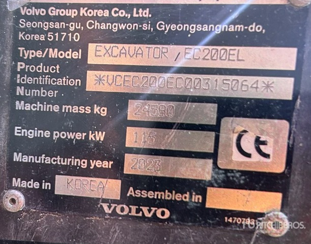 2023 Volvo EC200EL Tracked Excavator - Crawler excavator: picture 2 2023 Volvo EC200EL Tracked Excavator - Crawler excavator: picture 2
