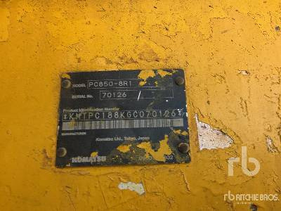 KOMATSU PC850 8R1 - Crawler excavator: picture 5 KOMATSU PC850 8R1 - Crawler excavator: picture 5