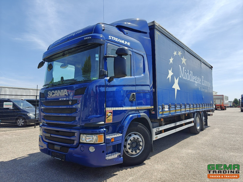 Scania G410 6x2/4 Streamline Euro6 - Retarder - Schuifzeilenbak 8.2M + Laadklep 1500kg - Smart Tacho V2 - Curtainsider truck: picture 1 Scania G410 6x2/4 Streamline Euro6 - Retarder - Schuifzeilenbak 8.2M + Laadklep 1500kg - Smart Tacho V2 - Curtainsider truck: picture 1