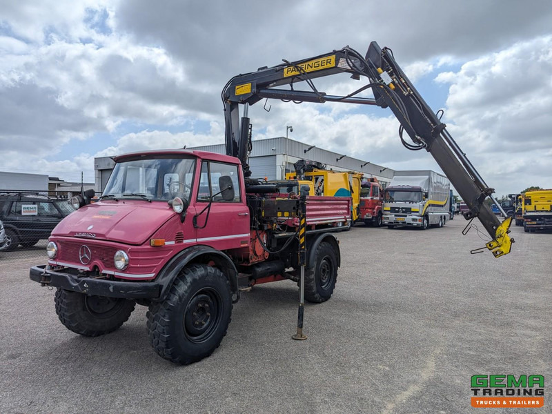 Unimog 416/U1100 4x4 - Hiab PK4600A - Open laadbak - Lier - Vangmuil/trekhaak - Mercedes Benz - Crane truck: picture 1 Unimog 416/U1100 4x4 - Hiab PK4600A - Open laadbak - Lier - Vangmuil/trekhaak - Mercedes Benz - Crane truck: picture 1