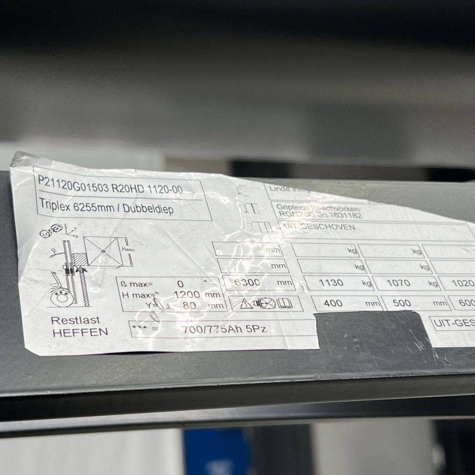 Reach truck Linde R20 HD (1120): picture 10