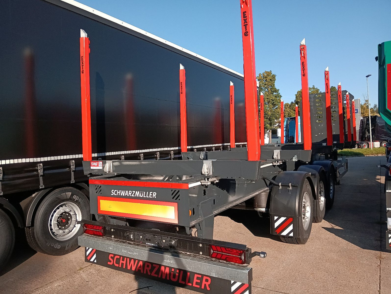 Schwarzmüller 3-A Rungensattel 6xExte144S 5560kg NEU sofort Schwarzmüller 3-A Rungensattel 6xExte144S 5560kg NEU sofort - Timber semi-trailer: picture 3 Schwarzmüller 3-A Rungensattel 6xExte144S 5560kg NEU sofort Schwarzmüller 3-A Rungensattel 6xExte144S 5560kg NEU sofort - Timber semi-trailer: picture 3