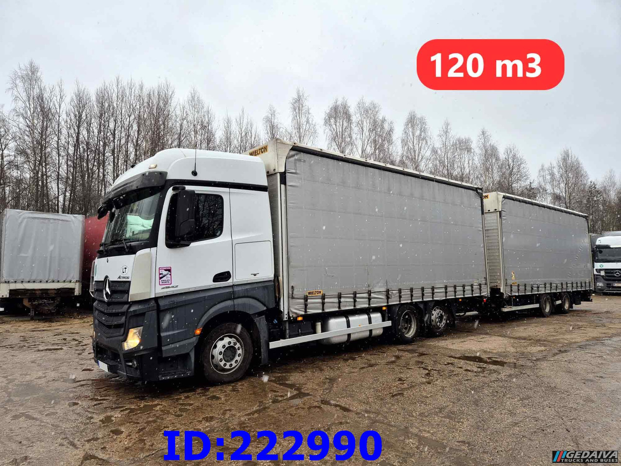 MERCEDES-BENZ Actros 2542 6x2 Euro6 + Wielton trailer - Curtainsider truck: picture 1 MERCEDES-BENZ Actros 2542 6x2 Euro6 + Wielton trailer - Curtainsider truck: picture 1