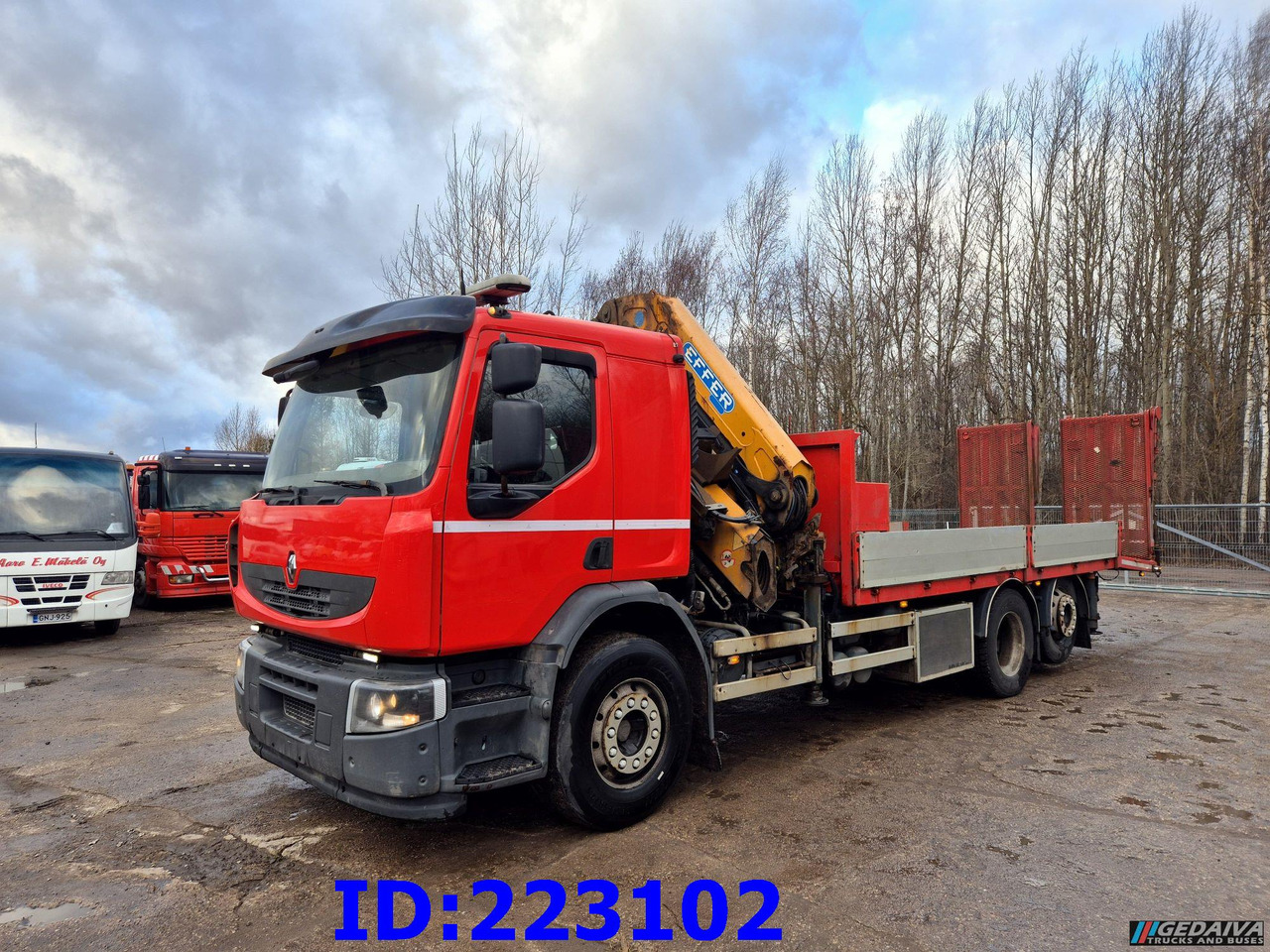 RENAULT Lander 430.26 6x2 + Crane EFFER 225/5S - Dropside/ Flatbed truck: picture 2 RENAULT Lander 430.26 6x2 + Crane EFFER 225/5S - Dropside/ Flatbed truck: picture 2