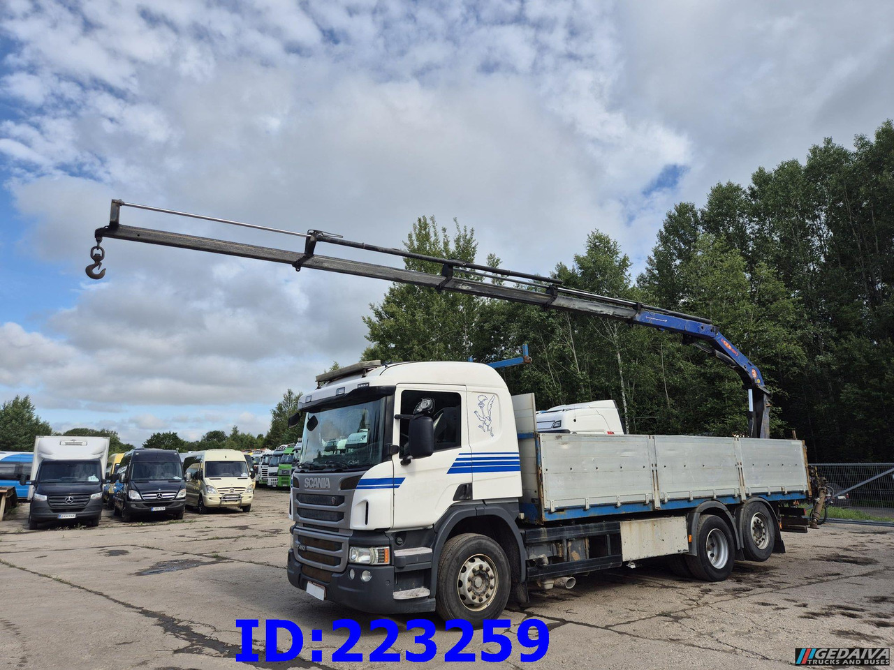SCANIA P450 6x2 Steering axle Euro6 + PM 13.5SP - Dropside/ Flatbed truck: picture 1 SCANIA P450 6x2 Steering axle Euro6 + PM 13.5SP - Dropside/ Flatbed truck: picture 1