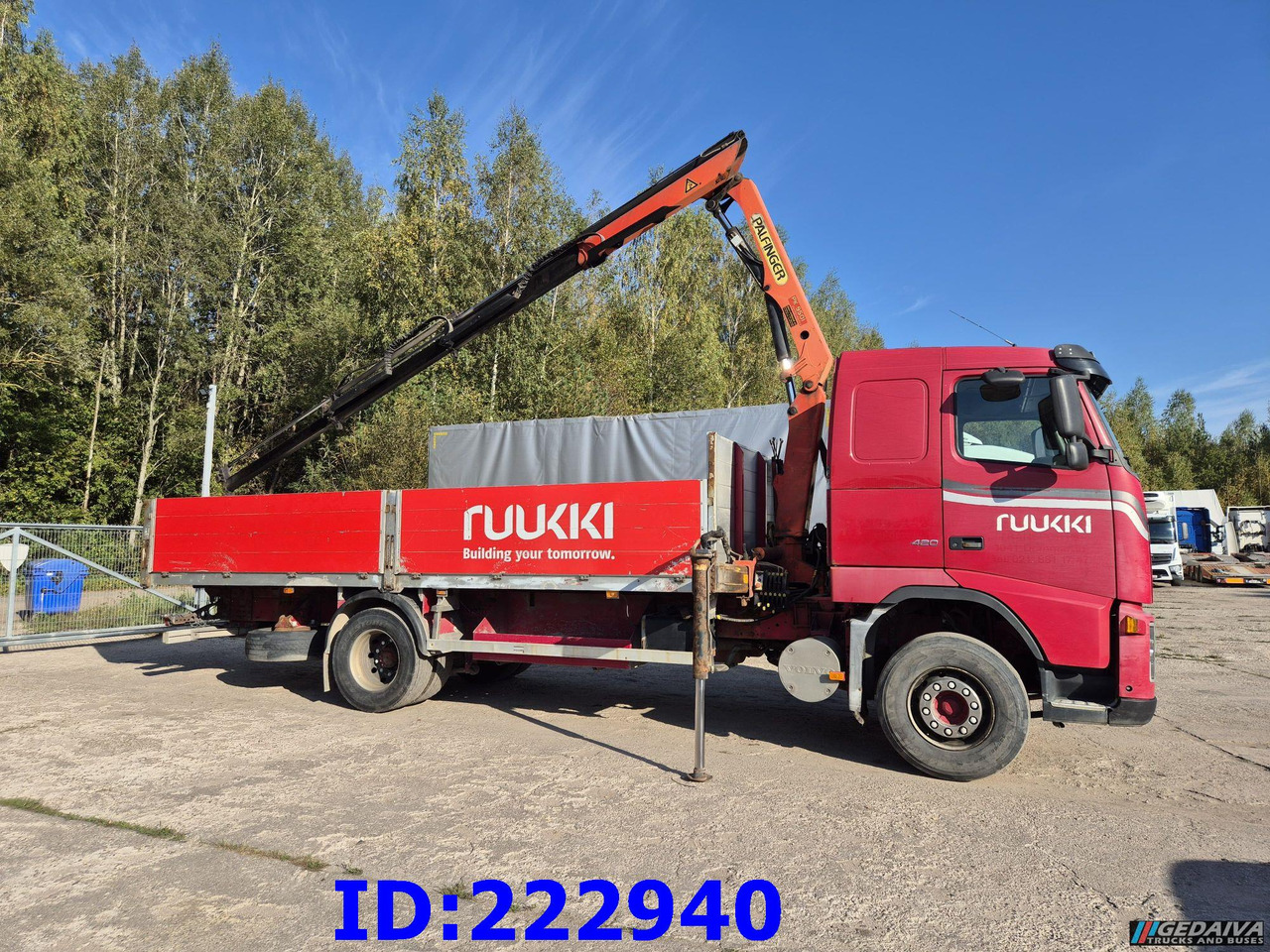 VOLVO FH12 420HP + Crane Palfinger PK9501 - Dropside/ Flatbed truck: picture 4 VOLVO FH12 420HP + Crane Palfinger PK9501 - Dropside/ Flatbed truck: picture 4