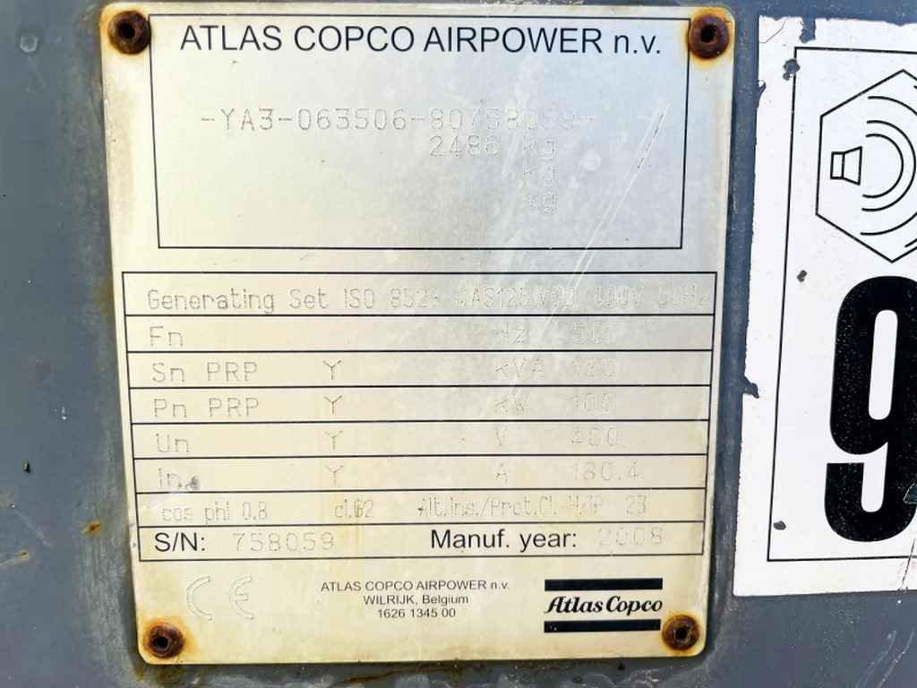 Atlas Copco QAS125 (3945) - Generator set: picture 3 Atlas Copco QAS125 (3945) - Generator set: picture 3