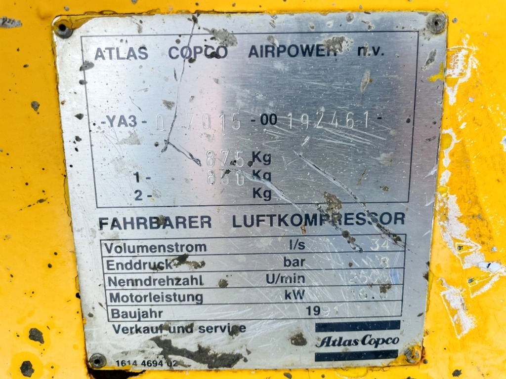 Atlas Copco XAS35DD (3961) - Air compressor: picture 3 Atlas Copco XAS35DD (3961) - Air compressor: picture 3