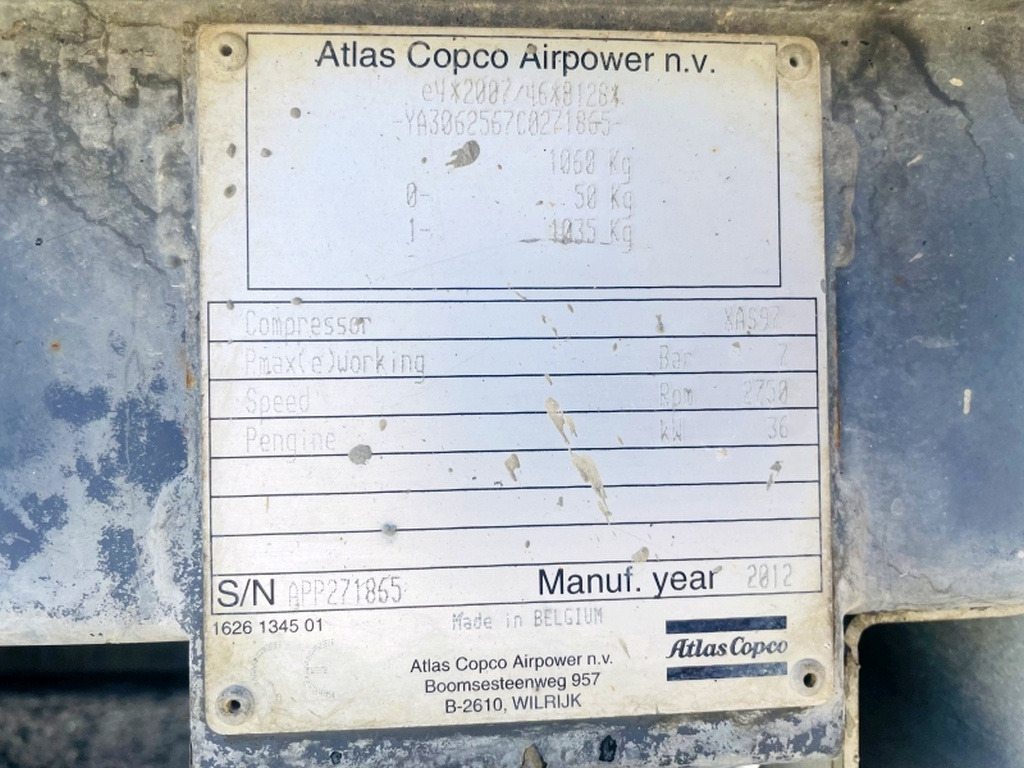 Atlas Copco XAS97 (4021) - Air compressor: picture 3 Atlas Copco XAS97 (4021) - Air compressor: picture 3