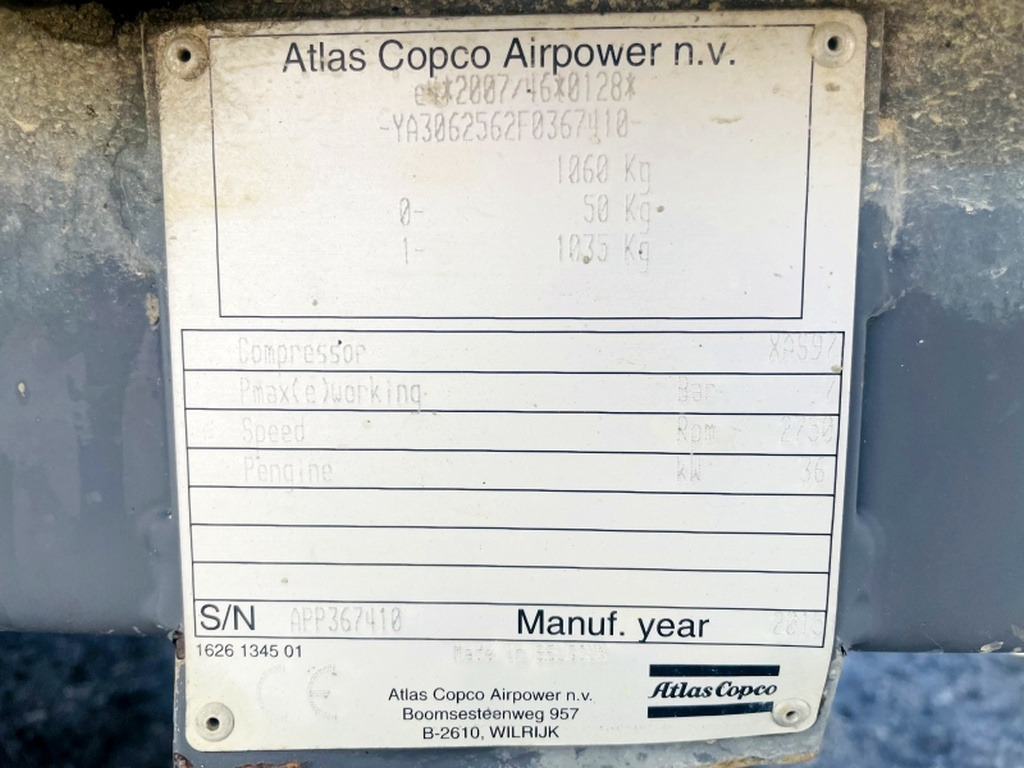Atlas Copco XAS97 (4022) - Air compressor: picture 3 Atlas Copco XAS97 (4022) - Air compressor: picture 3