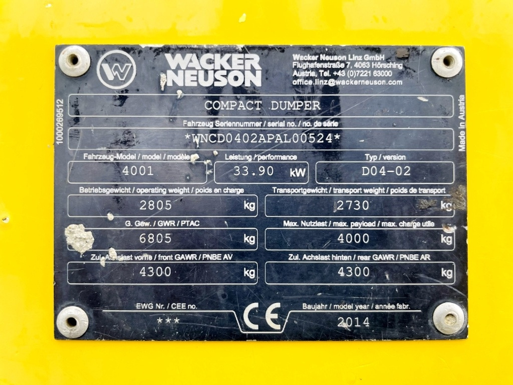 Neuson 4001 (4030) - Mini dumper: picture 3 Neuson 4001 (4030) - Mini dumper: picture 3