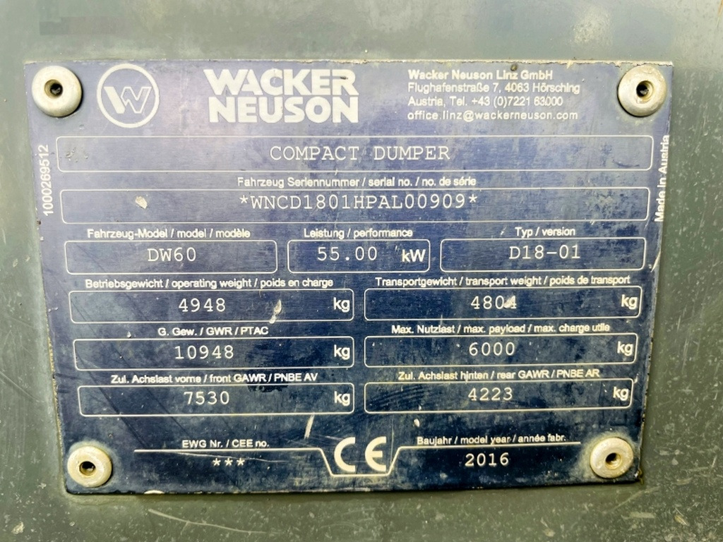 Neuson DW60 (3912) - Mini dumper: picture 3 Neuson DW60 (3912) - Mini dumper: picture 3