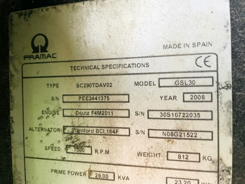 Pramac GSL30 (3871) - Generator set: picture 3 Pramac GSL30 (3871) - Generator set: picture 3