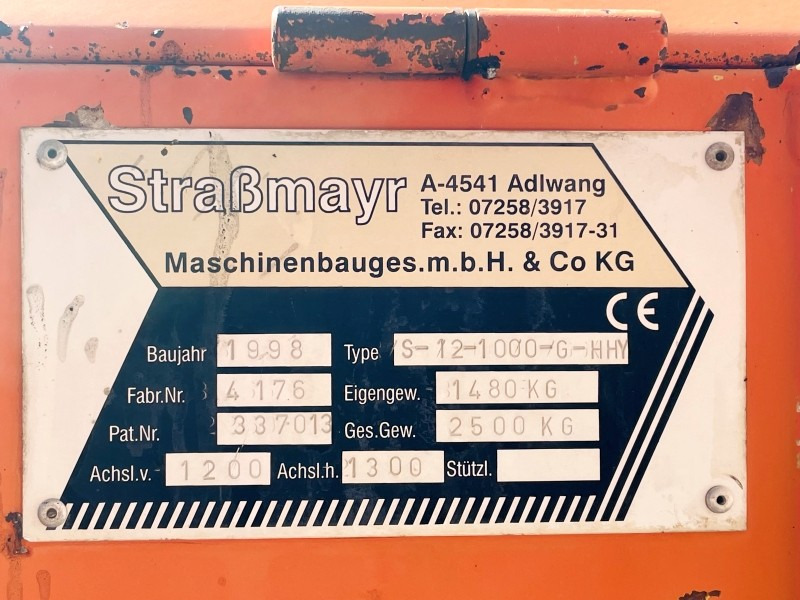 Strassmayr S12-1000-G-HHY (3652) - Asphalt distributor: picture 3 Strassmayr S12-1000-G-HHY (3652) - Asphalt distributor: picture 3