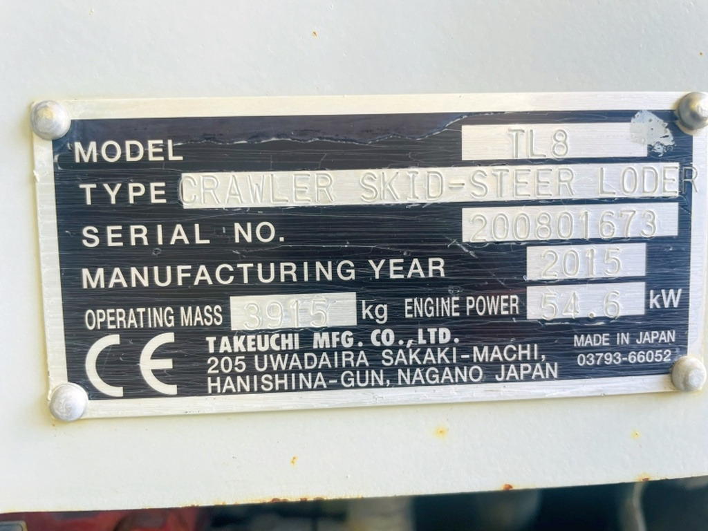 Takeuchi TL8 (4031) - Skid steer loader: picture 3 Takeuchi TL8 (4031) - Skid steer loader: picture 3