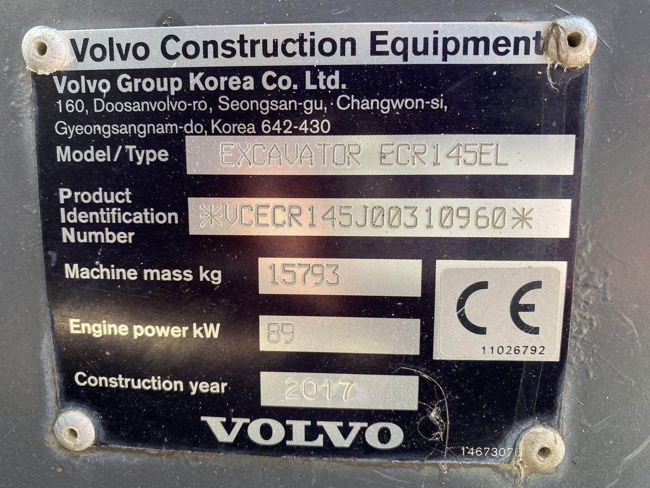 Crawler excavator Volvo ECR145: picture 10