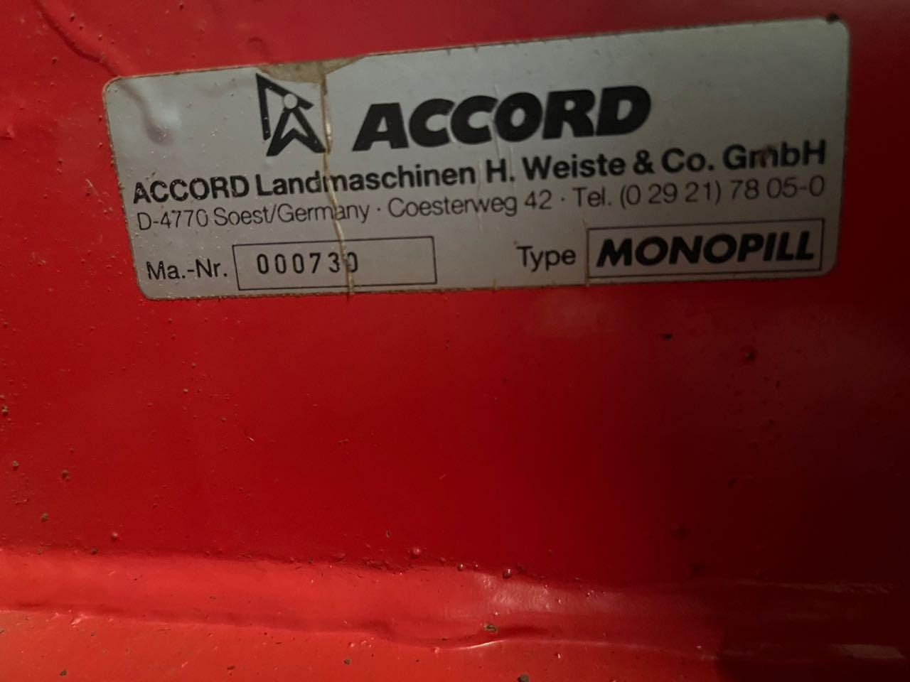 Accord Monopill - Precision sowing machine: picture 2 Accord Monopill - Precision sowing machine: picture 2