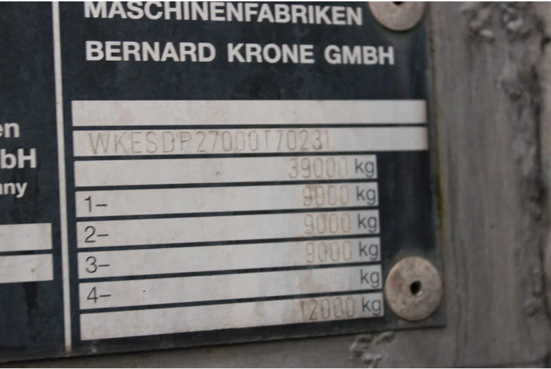 Krone 3x BPW + 2.71 height - Curtainsider semi-trailer: picture 5 Krone 3x BPW + 2.71 height - Curtainsider semi-trailer: picture 5