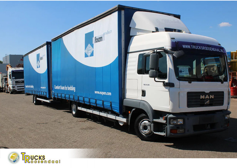 MAN TGL 8.210 + TRAILER + SLEEPCAB COMBI - Curtainsider truck: picture 1 MAN TGL 8.210 + TRAILER + SLEEPCAB COMBI - Curtainsider truck: picture 1