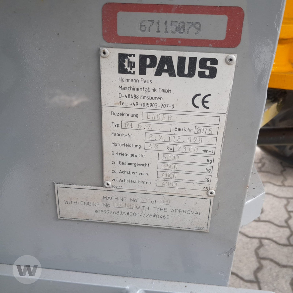 Paus RL 6.7 - Wheel loader: picture 2 Paus RL 6.7 - Wheel loader: picture 2