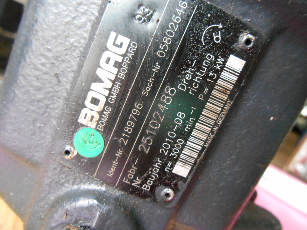 Bomag 2189796 - - Hydraulic pump for Construction machinery: picture 5 Bomag 2189796 - - Hydraulic pump for Construction machinery: picture 5